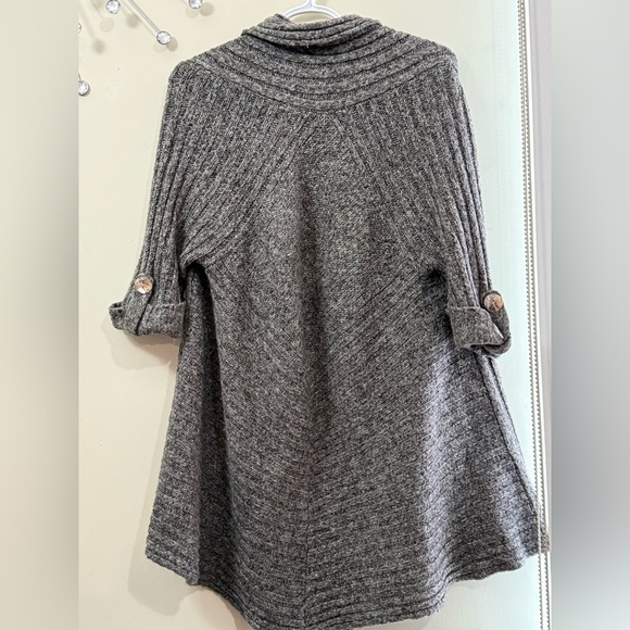 Brown Chunky Knit Open-Front Cardigan Sweater - Picture 3 of 3